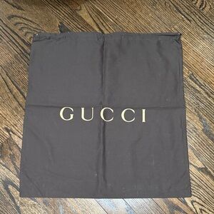 Gucci Deep Brown Dust Bag with Gold Logo